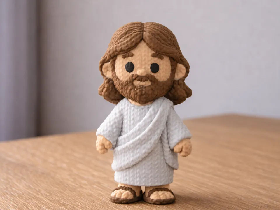 Figure Jesus Tricô